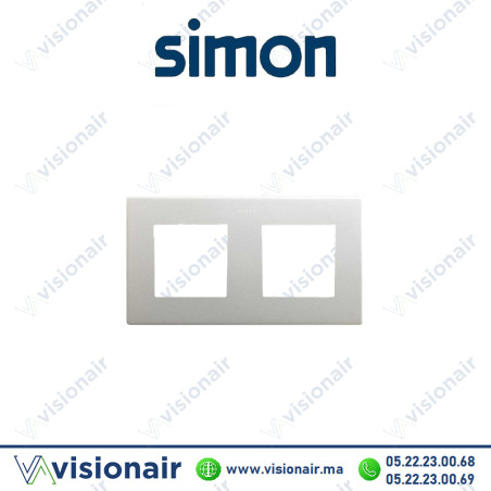 Cadre Simon 270 2 modules Icon Aluminium 27000620-093 Casablanca Maroc