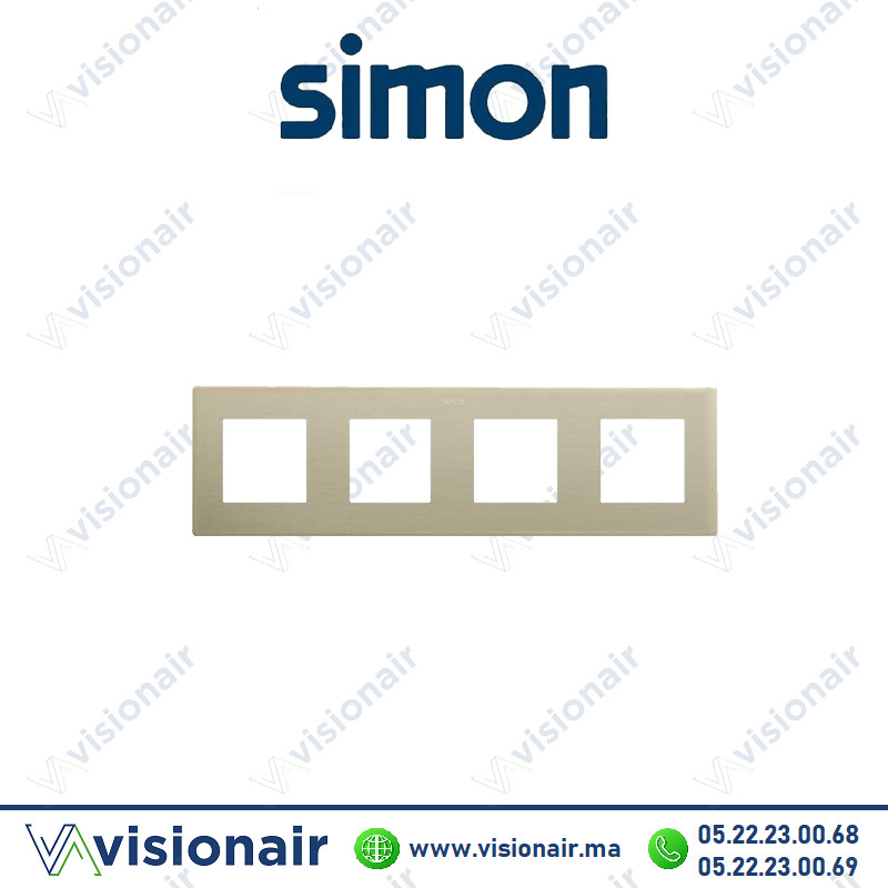 Cadre Simon 270 4 modules Icon champagne 27000640-094 Casablanca Maroc