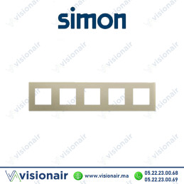 Cadre Simon 270 5 modules Icon champagne 27000650-094 Casablanca Maroc