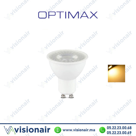 Lampe LED GU10 Optimax 8W Gold Casablanca Maroc