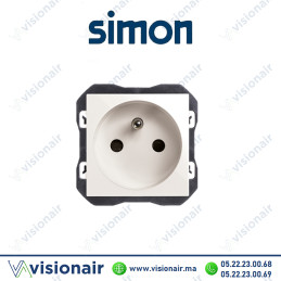 Prise Simon 270 2P+T 16A 250V avec système de bornage Blanc 20000458-090 Casablanca Maroc
