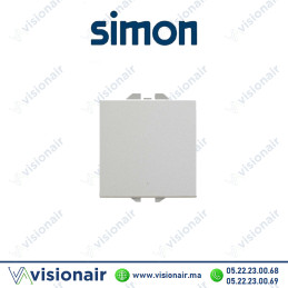 Bouton poussoir Simon 270 neutre aluminium 20000150-093 Casablanca Maroc