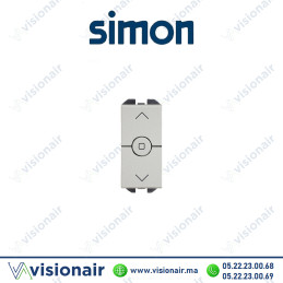 Interrupteur Simon 270 volet roulant étroit aluminium 20001333-093 Casablanca Maroc