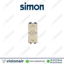 Interrupteur Simon 270 volet roulant étroit champagne 20001333-094 Casablanca Maroc
