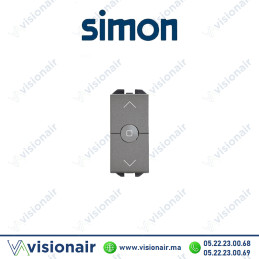 Interrupteur Simon 270 volet roulant étroit Titane 20001333-096 Casablanca Maroc