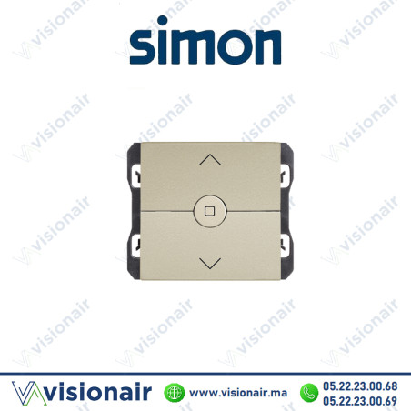 Interrupteur Simon 270 volet roulant large champagne 20000333-094 Casablanca Maroc