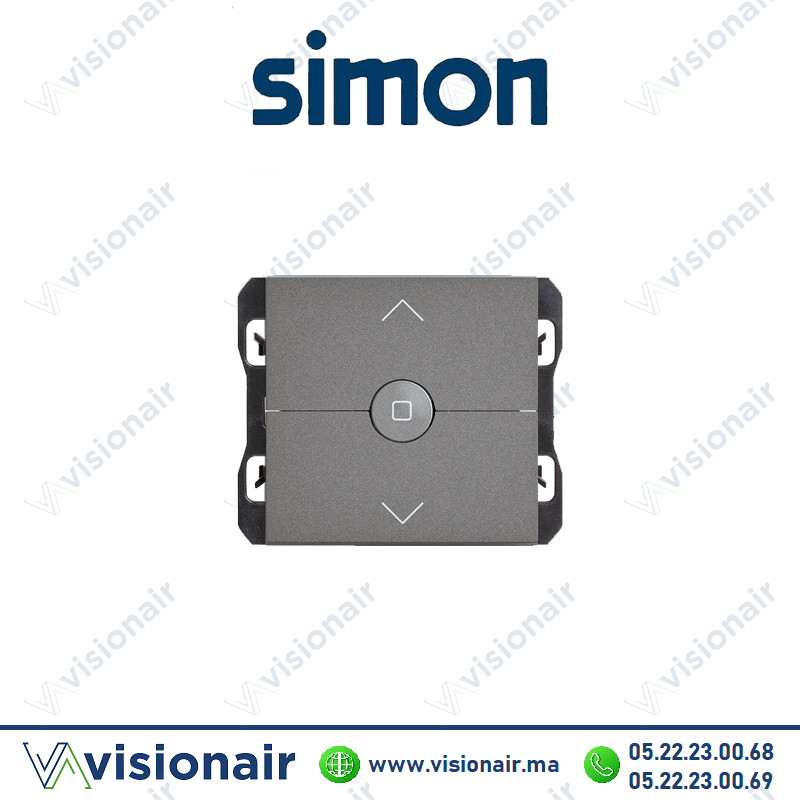 Interrupteur Simon 270 volet roulant large Titane 20000333-096 Casablanca Maroc