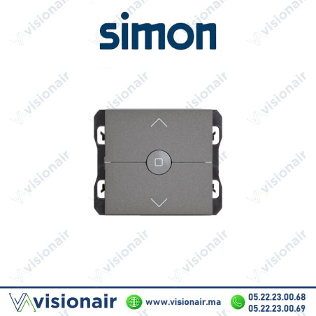 Interrupteur Simon 270 volet roulant large Titane 20000333-096 Casablanca Maroc