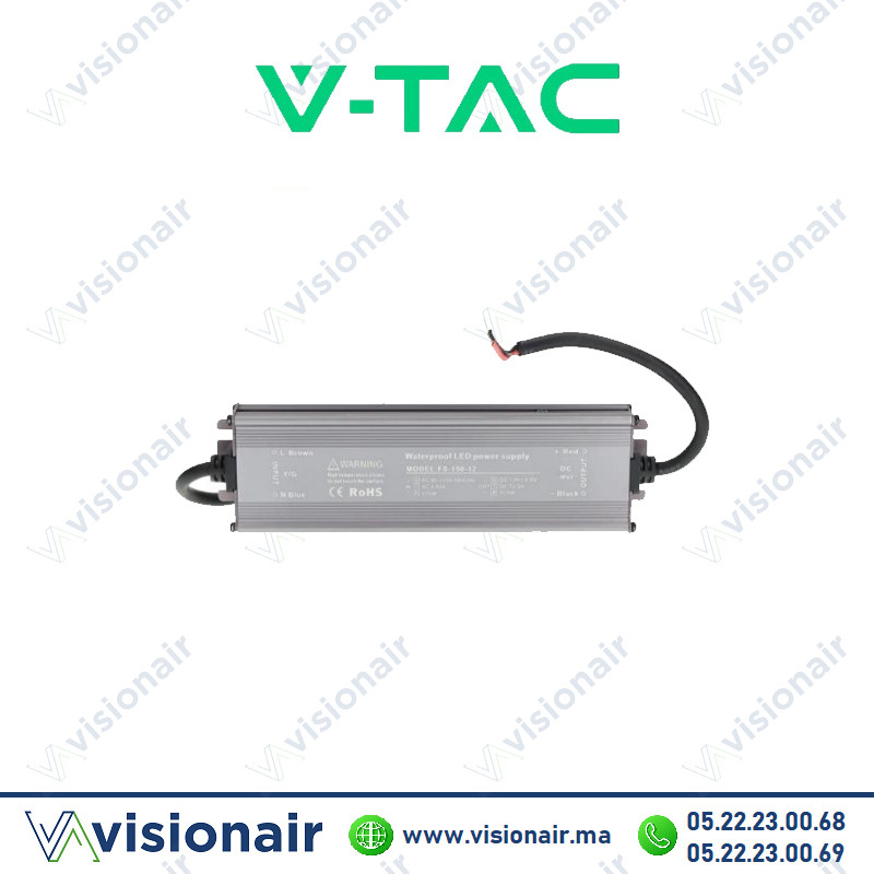 Alimentation stabilisée V-TAC 200W 16,6A SKU97508 | VISIONAIR Maroc