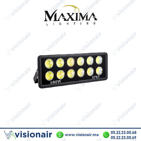 Projecteur LED MAXIMA Lighting 600W 6000°K IP65 Casablanca Maroc