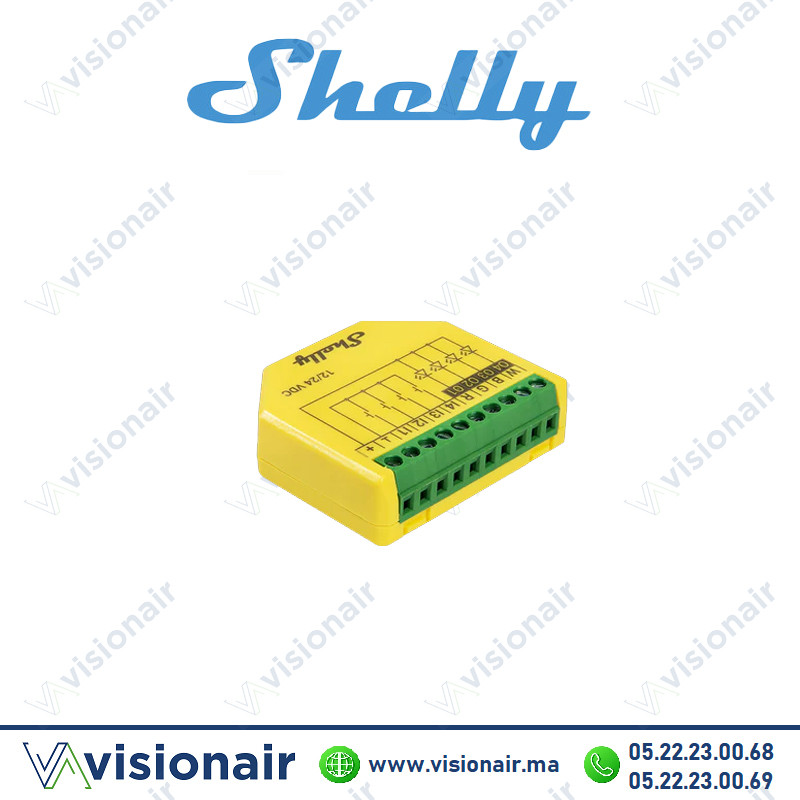 Relais domotique SHELLY Wi-Fi Plus RGBW PM SHELLY-PLUSRGBW Casablanca Maroc