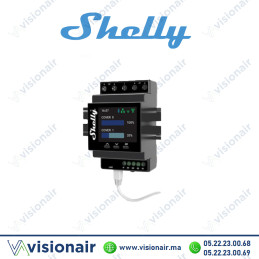 Relais domotique SHELLY Wi-Fi Pro dual cover avec mesure de consommation Casablanca Maroc