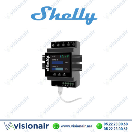 Relais domotique SHELLY Wi-Fi Pro dual cover avec mesure de consommation Casablanca Maroc