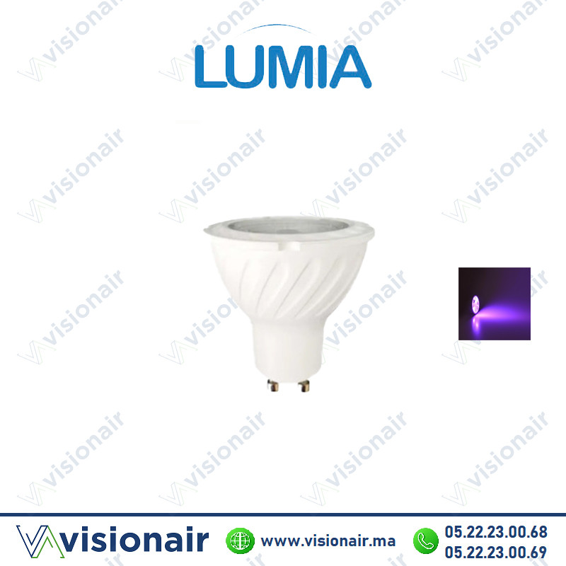 Lampe LED GU10 Lumia 6W Violette  Casablanca Maroc
