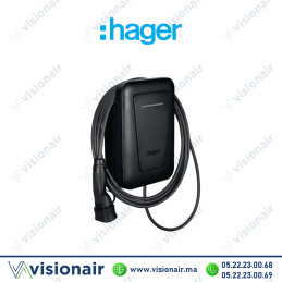 Borne de recharge Hager witty plus 22kW Triphasé Câble 6.5m XVL122C Casablanca Maroc