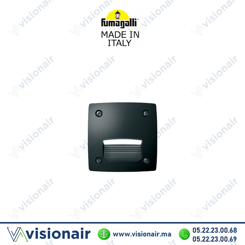 Balisage Fumagalli Leti carré 100 GX53 3W Noir 3C4 Casablanca Maroc