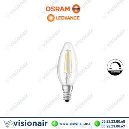 Lampe LED Ledvance dimmable Filament 4W E14 2700°K Casablanca Maroc