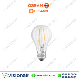 Lampe LED A60 Ledvance Filament 7W E27 2700°K Casablanca Maroc