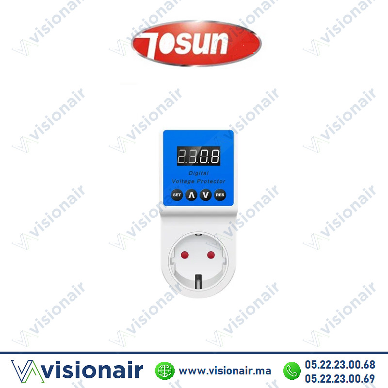 Prise protégée surtensions Tosun 1 prise ts-vpd2000 Casablanca Maroc