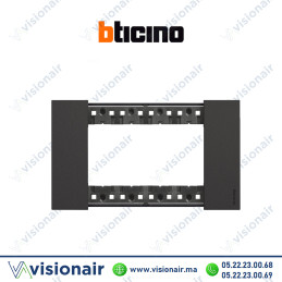 Plaque BTICINO Living Now 4 modules Noir BTKA4804KG Casablanca Maroc