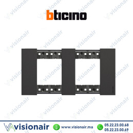 Plaque BTICINO Living Now 2 x 2 modules Noir BTKA4802M2KG Casablanca Maroc