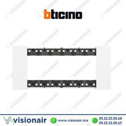 Plaque BTICINO Living Now 6 modules blanc BTKA4806KW Casablanca Maroc