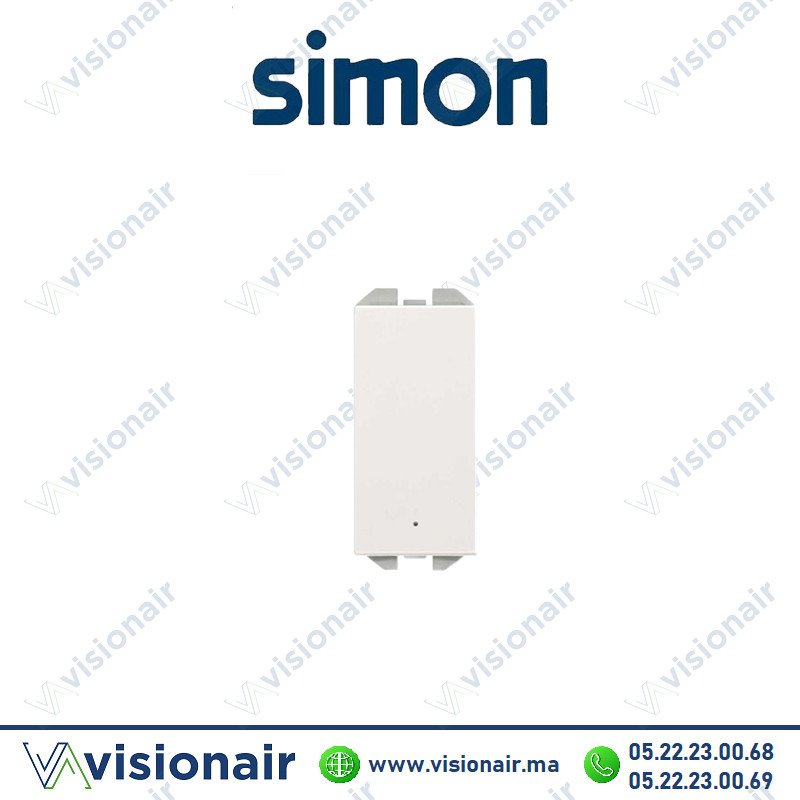 Bouton poussoir Simon 270 neutre lumineux étroit blanc 20001160-090 Casablanca Maroc