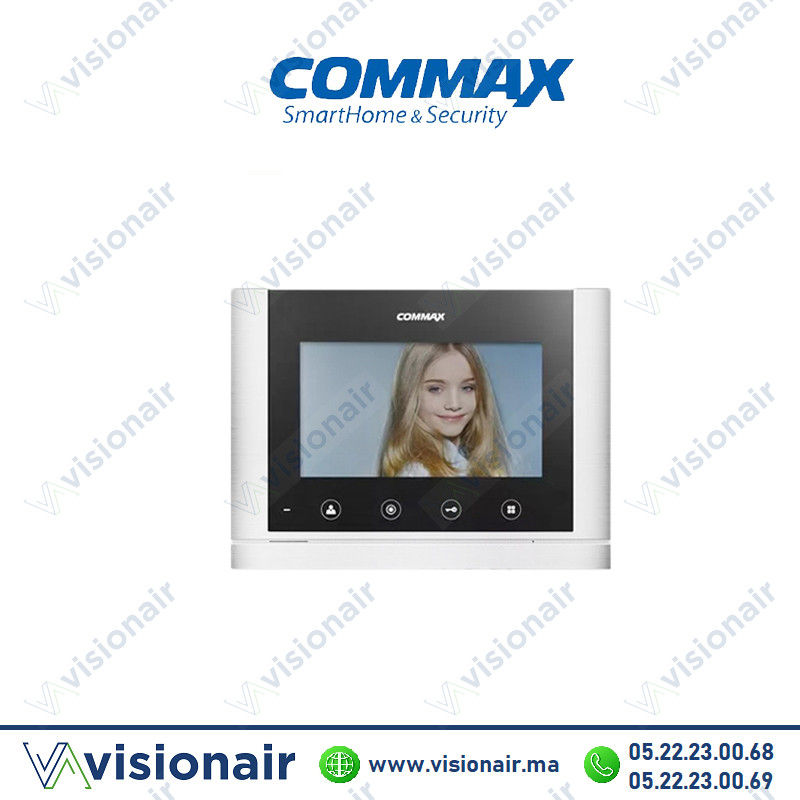 Moniteur vidéophone COMMAX Ecran TFT LCD 7" CAV-70MG2BSBL Casablanca Maroc
