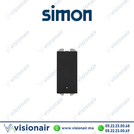 Bouton-poussoir Simon 270 neutre lumineux Noir mat 20001160-098 Casablanca Maroc