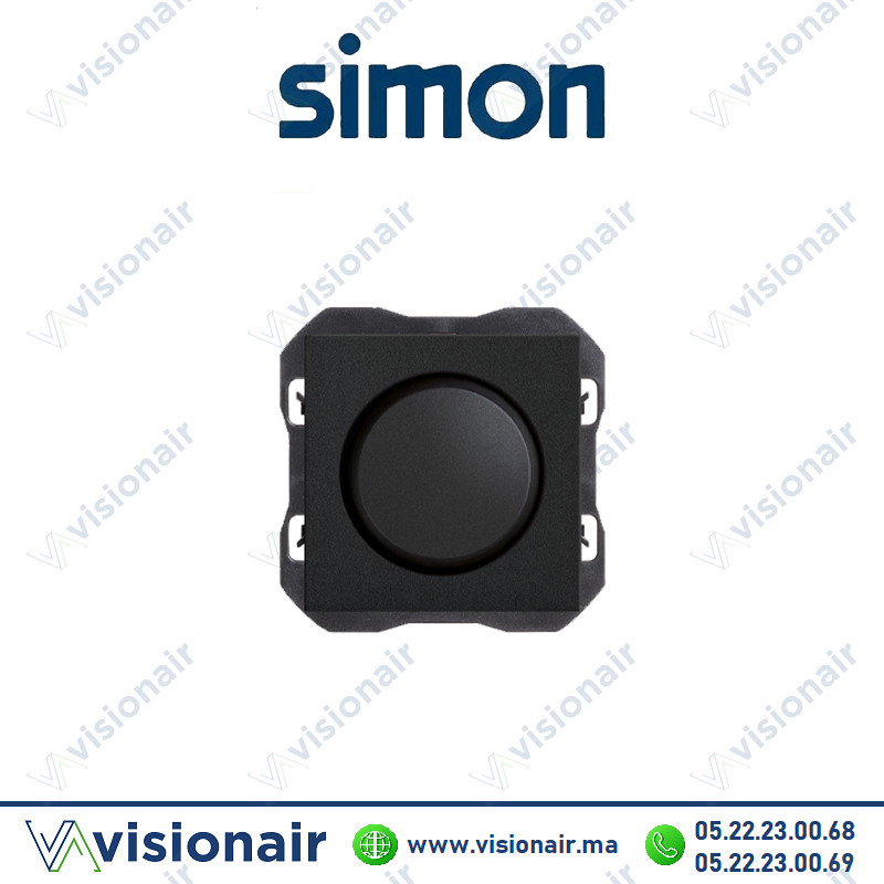 Variateur rotative Simon 270 CF à deux fils Noir mat 20000313-098 Casablanca Maroc