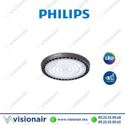 Armature LED industrielle Philips 150W 4000°K BY239P LED195/NW PSU WB GM Casablanca Maroc