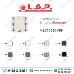 Interrupteur Simple allumage Marfil LAP Millenium 10910MRF2 Casablanca Maroc