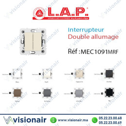 Interrupteur double allumage Marifl LAP Millenium 10911MRF2 Casablanca Maroc