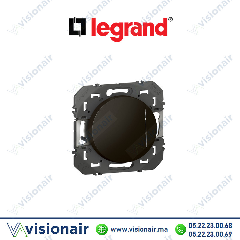 Interrupteur Legrand Dooxie va et vient luminaire Noir mat 095262 Casablanca Maroc