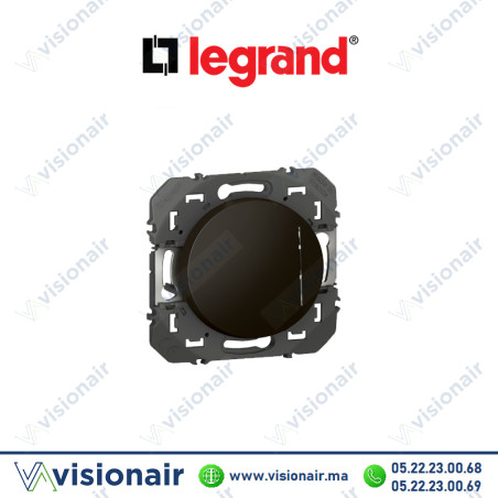 Interrupteur Legrand Dooxie va et vient témoin Noir mat 095263 Casablanca Maroc