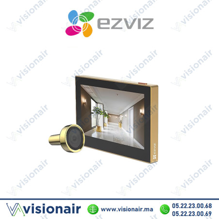 Sonnette connectée EZVIZ à judas sans fil 2MP Gold HP2-R100GD Casablanca Maroc