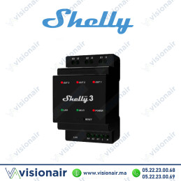Relais domotique SHELLY Wi-Fi Pro 3 canaux SHELLY-PRO3 Casablanca Maroc