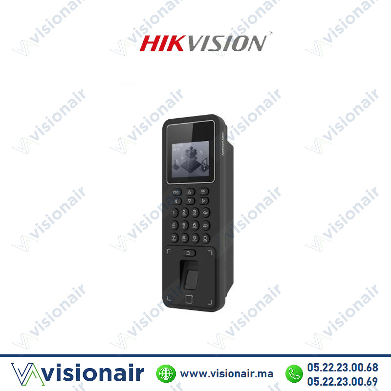 Pointeuse contrôle d'accès HIKVISION avec reconnaissance faciale, empreintes & cartes DS-K1T808MFWX-B Casablanca Maroc