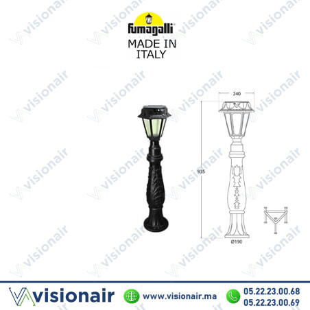 Borne de jardin Fumagalli Rosetta 935 Noir R22.162.S3L Casablanca Maroc