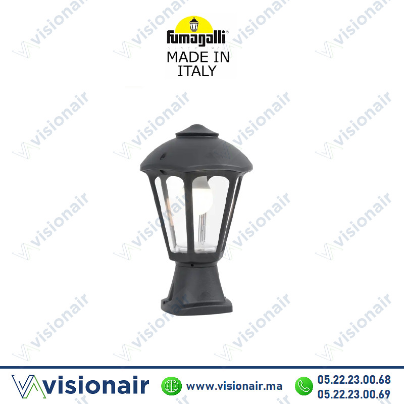 Borne de jardin Fumagalli Disma Giampy 330 Noir E27 H21.114.000.AXE27 Casablanca Maroc