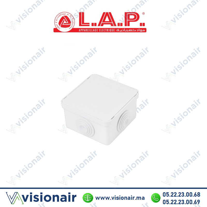 Boîte étanche LAP carrée 80x80x50 7408 Casablanca Maroc