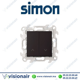 Poussoir volets roulants SIMON 24 Noir mat 2410331-098 Casablanca Maroc