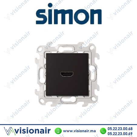 Prise HDMI SIMON 24 Noir mat 2411094-098 |  Visionair Maroc