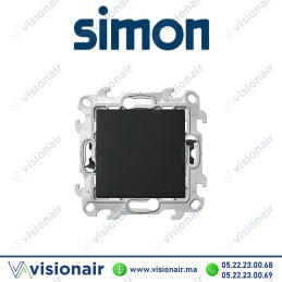 Poussoir à bascule SIMON 24 Noir mat 2410150-098 Casablanca Maroc
