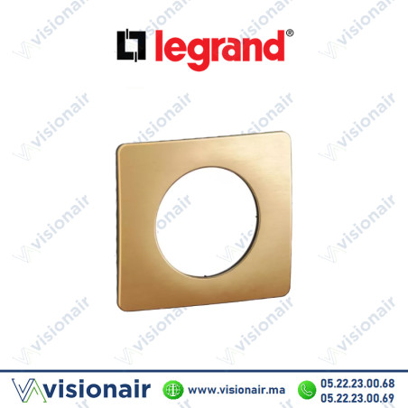 Plaque Legrand Céliane Laiton Satiné 1 poste CP1201 Casablanca Maroc