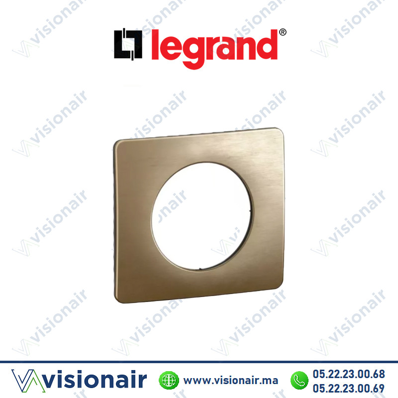 Plaque Legrand Céliane Bronze Satiné 1 poste CP1601 Casablanca Maroc