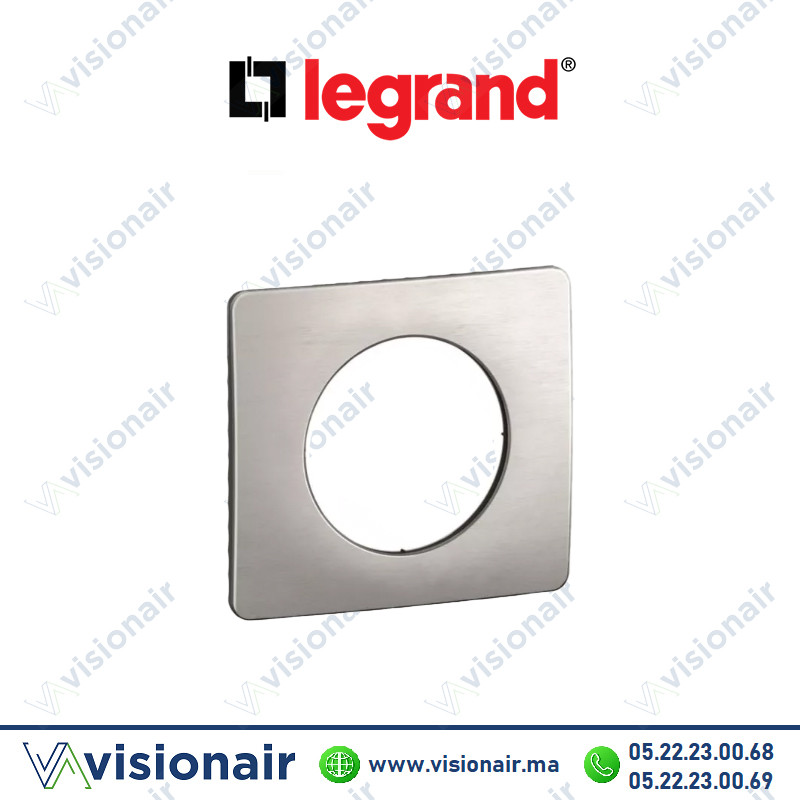 Plaque Legrand Céliane Alu Satiné 1 poste CP1701 Casablanca Maroc