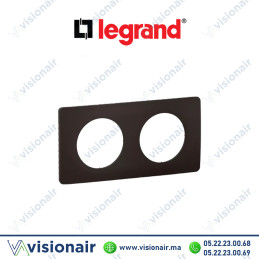 Plaque Legrand Céliane Noir Mat 2 postes CP0102 Casablanca Maroc