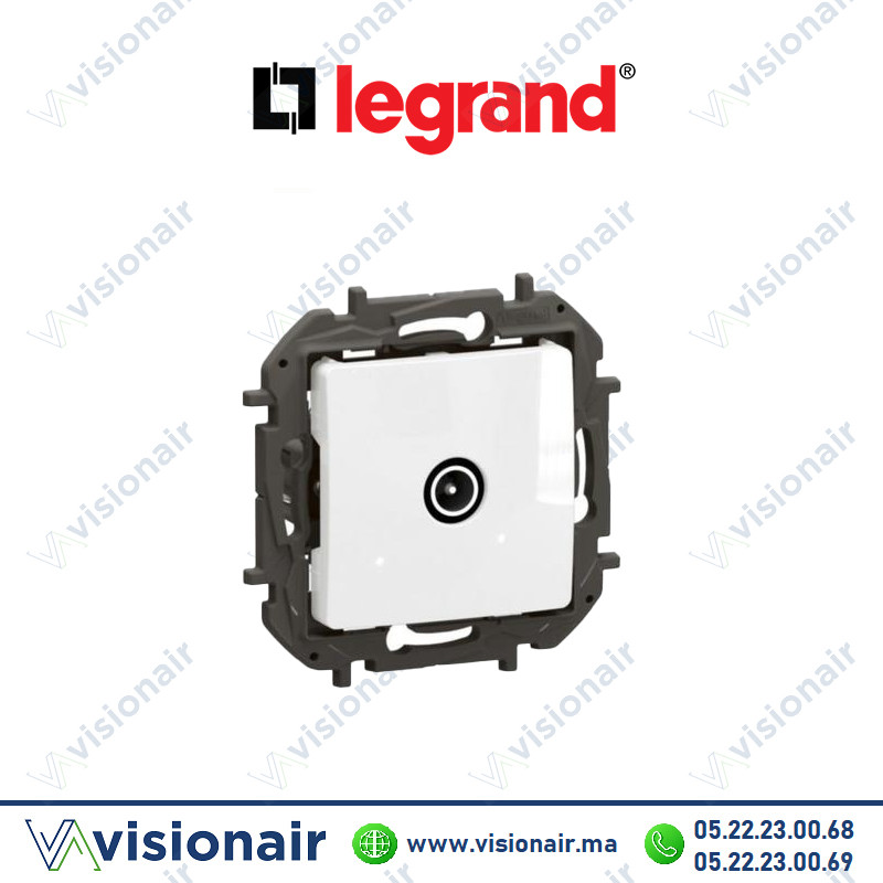 Prise TV Legrand Niloe terminal Blanc Casablanca Maroc