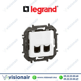 Prise double RJ45 Legrand Niloe Cat6 UTP Blanc Casablanca Maroc